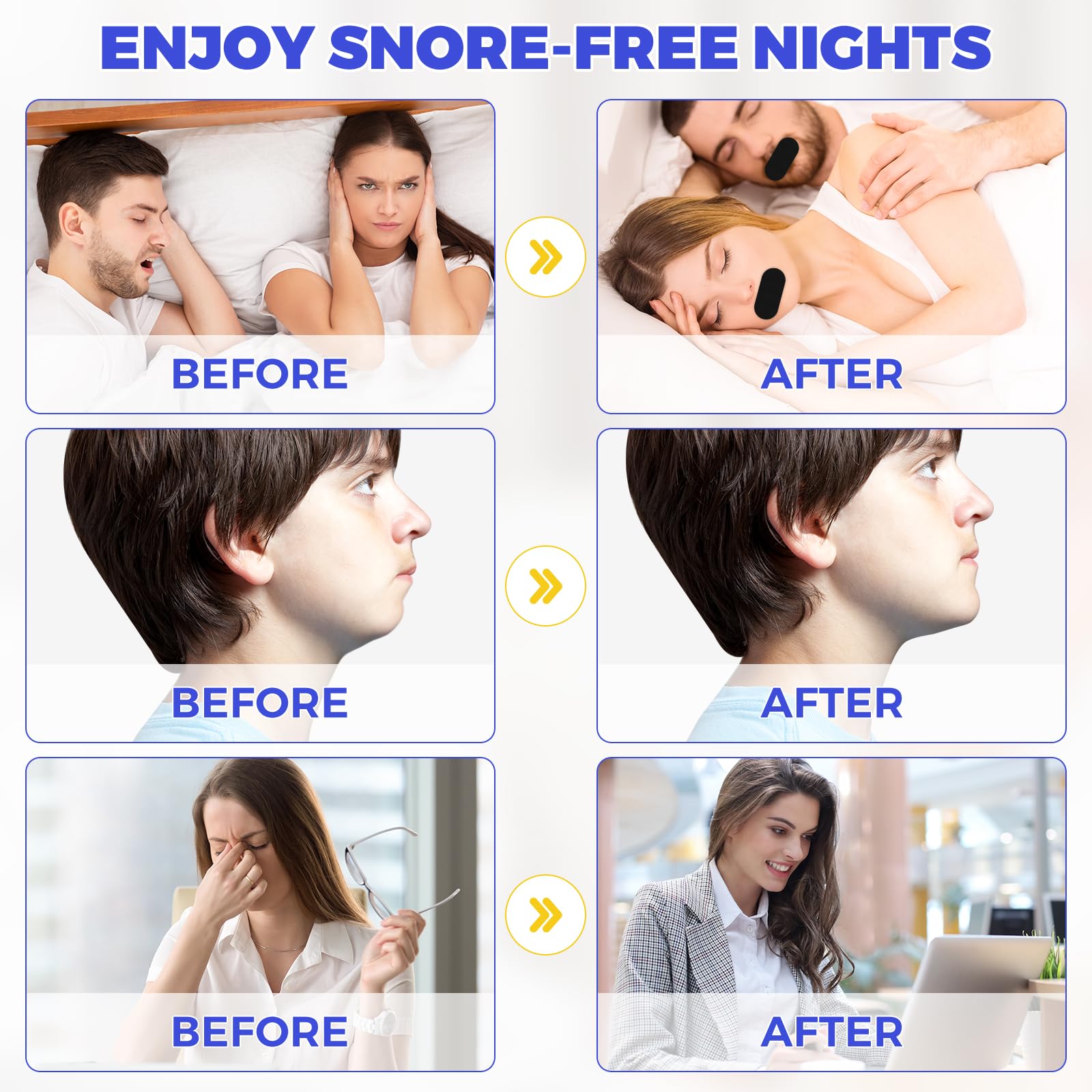 30 Pezzi Nastro per la Bocca per Dormire, Bocca Anti Russare, Ovale Mouth Tape for Sleeping, Nastro la Bocca per Uomini e Donne, Migliore Respirazione e Sonno