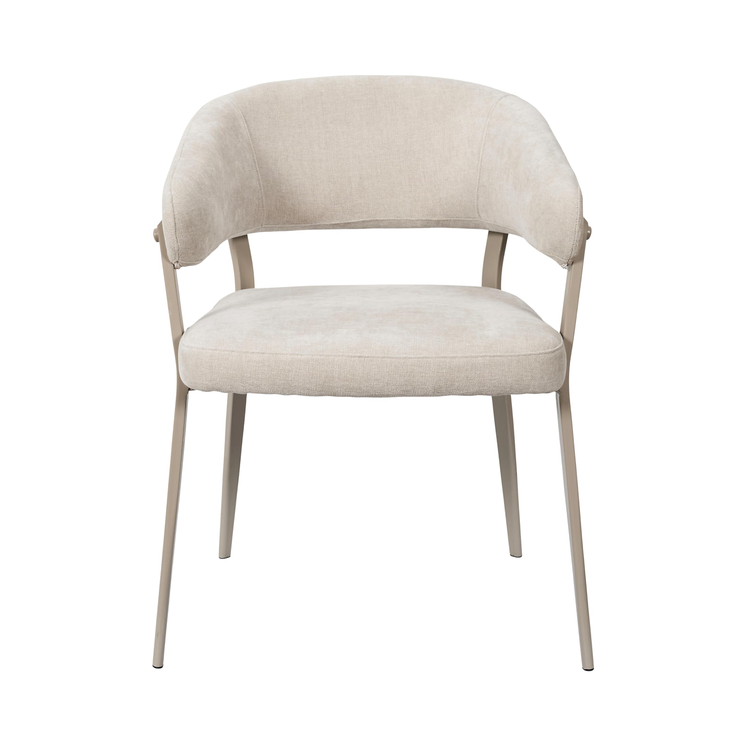 HOME DECO FACTORY - HD7792 - Lot de 2 Fauteuils Confortables au Design Raffiné - Tissu Beige et Pieds en Bois Clair - Parfaits pour Tous Les Intérieurs - Couleur : Beige