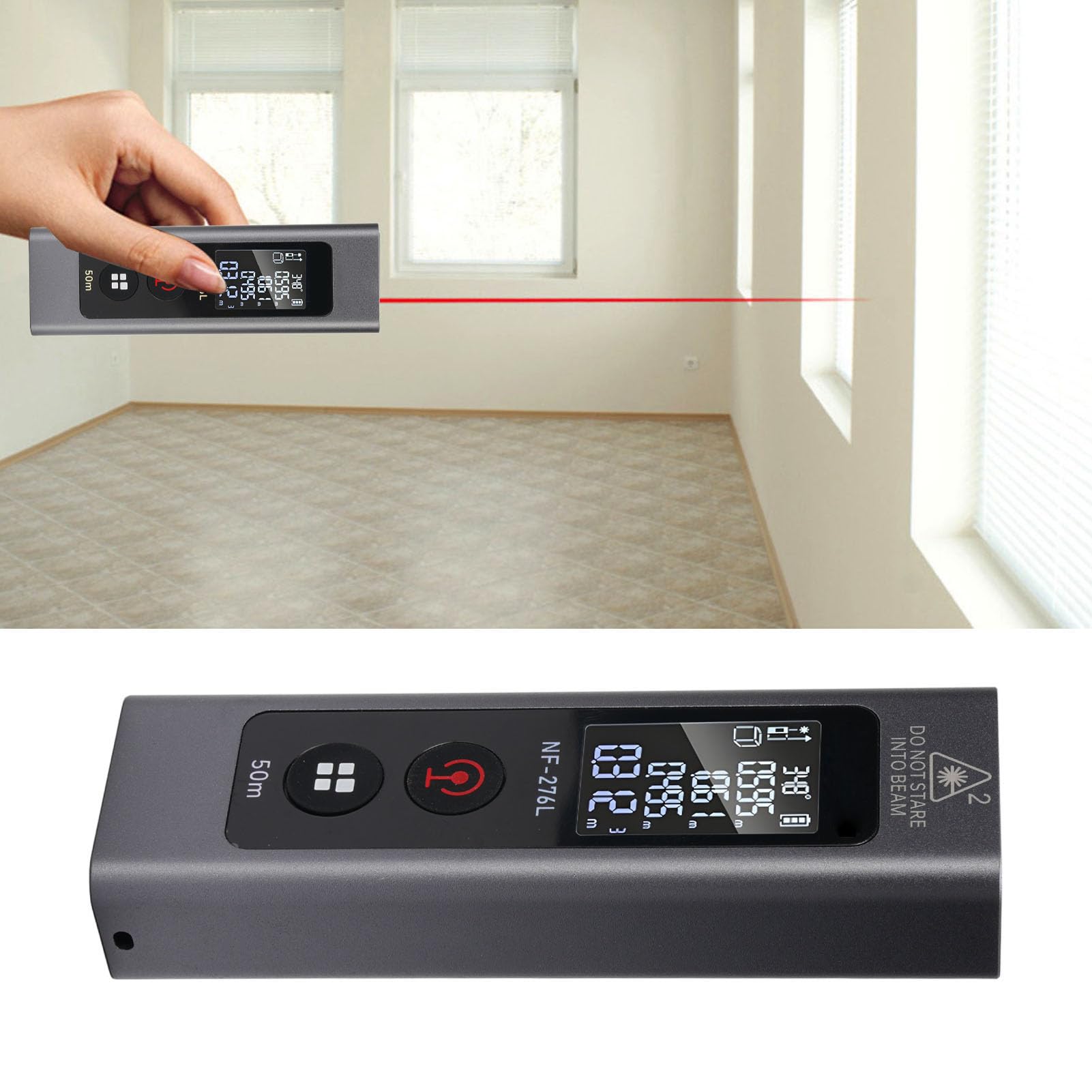 50 M Entfernungsmessgerät, Vielseitige Messung, Breite Reichweite, Elektronischer Winkelsensor, Große Datenspeicherung, Lange Akkulaufzeit, ABS -Material, Zuhause, BAU,