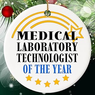 Congratulation Gift for Medical Laboratory Technologist Ornament Cirle Ceramic - The Awesome Medical Laboratory Technologist of The Year