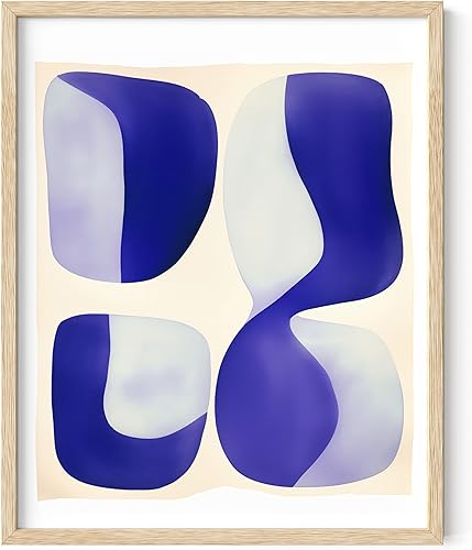 Miniatura 280 de HAUS AND HUES Arte abstracto moderno para pared, arte de sala de estar azul y verde, obra de arte moderna para paredes, imagen minimalista para sala