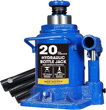 Big RED 20 Ton Bottle Jack Heavy Duty Hydraulic Car Jack, 7.56-14.05 inch Lift, Leak - Free Design, Suited for Auto, Truck & House Lift, 25.35 lbs Weight,Blue