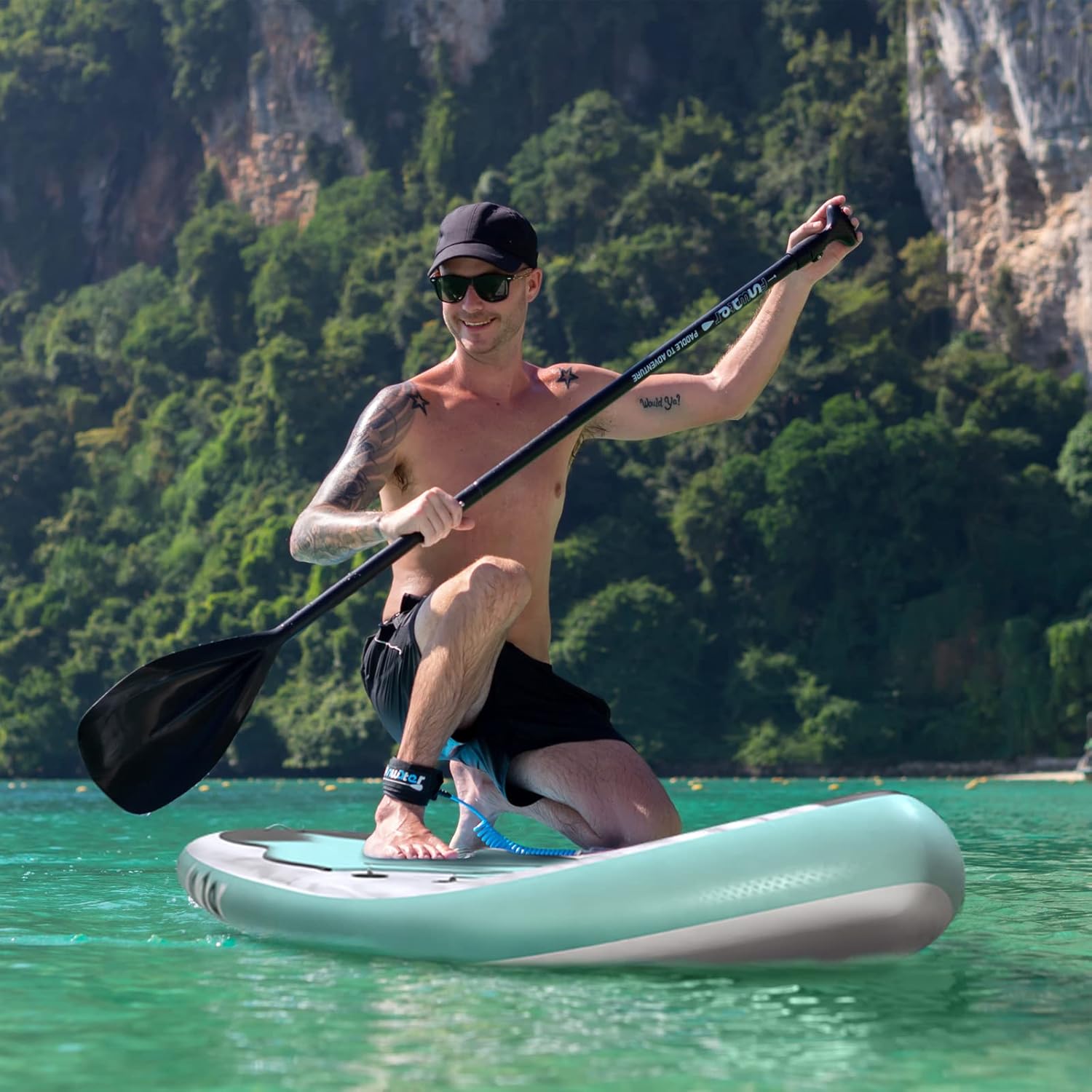 FunWater SUP Inflatable Stand Up Paddle Board Ultra-Light Inflatable Paddleboard with ISUP Accessories,Fins,Adjustable Paddle, Pump,Backpack, Leash, Waterproof Phone Bag : Sports & Outdoors