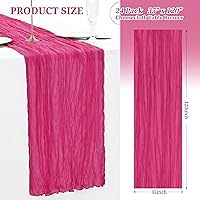 Vista 390 de Showgeous 10 Pack Baby Pink Cheesecloth Table Runner 10FT Long Semi-Sheer Gauze Table Runner Boho or Rustic Wedding Decor for Wedding Decor Arch