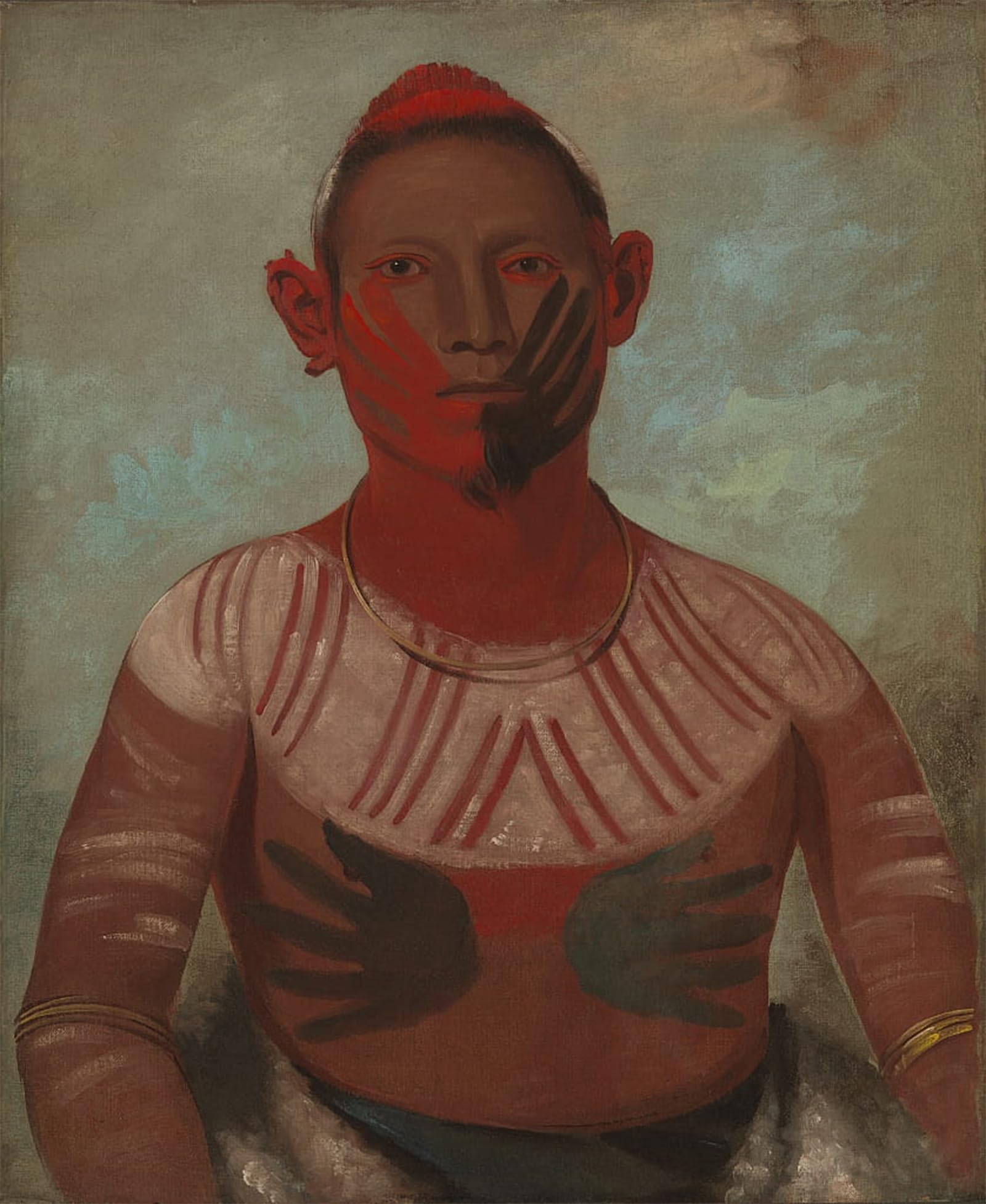 George Catlin Peinture d'Art Premium : Affiche Guerrière 60x90cm