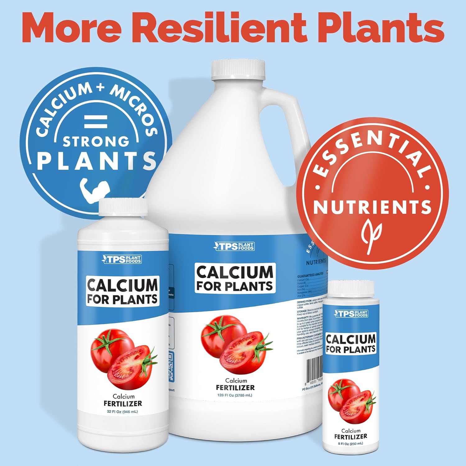 Calcium for Plants – Liquid Calcium Supplement for Stronger Growth, Healthier New Leaves & Reduced Deficiencies, 1 Gallon