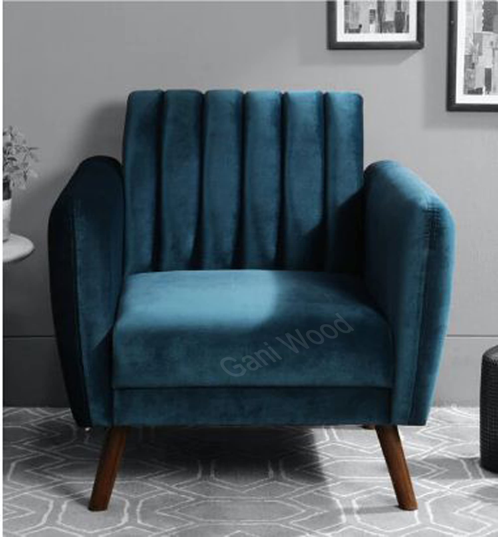 Gani Wood Single Seater Sofa For Living Room Seater Desertcart