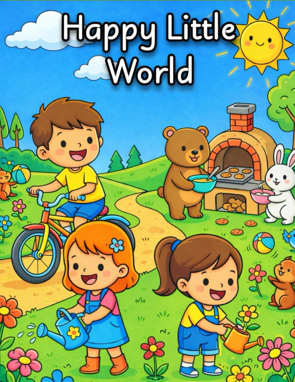 Happy Little World Coloring Book
