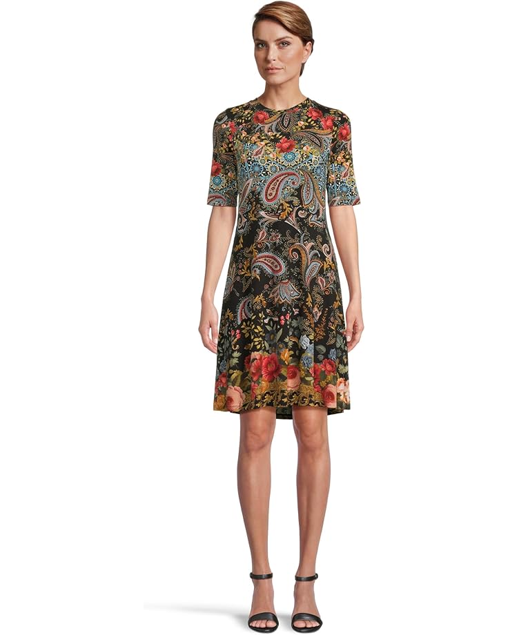 Johnny Was The Janie Favorite Elbow Sleeve Mock Neck Dress - Main View