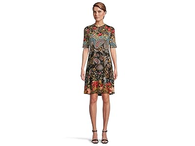 Johnny Was The Janie Favorite Elbow Sleeve Mock Neck Dress Women