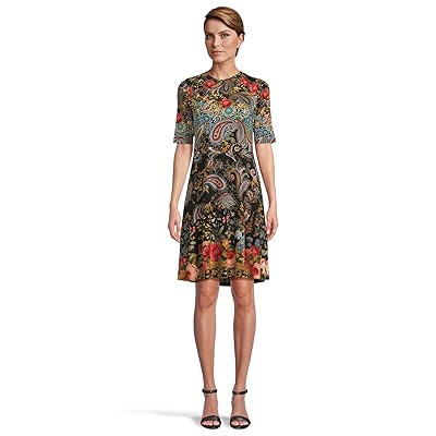 Johnny Was The Janie Favorite Elbow Sleeve Mock Neck Dress Women