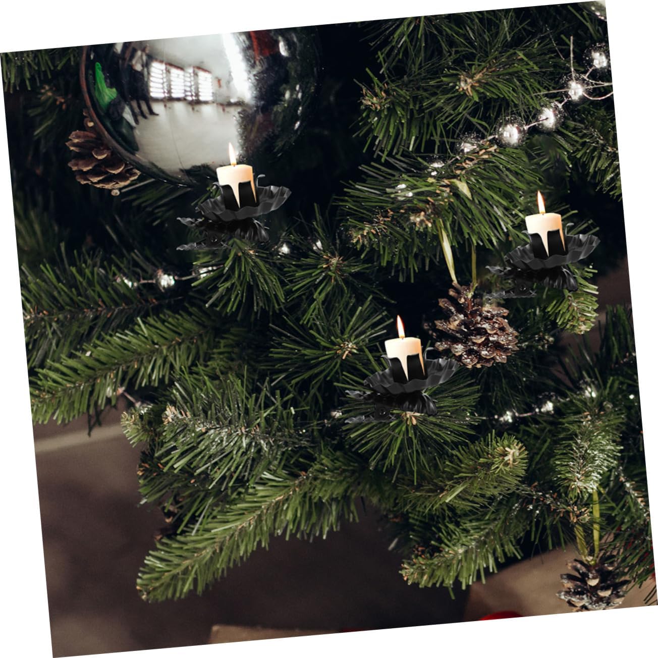 5sets Candle Stand Clip for Christmas Tree Decorative Candle Holder Holders for Home 20pcs*5