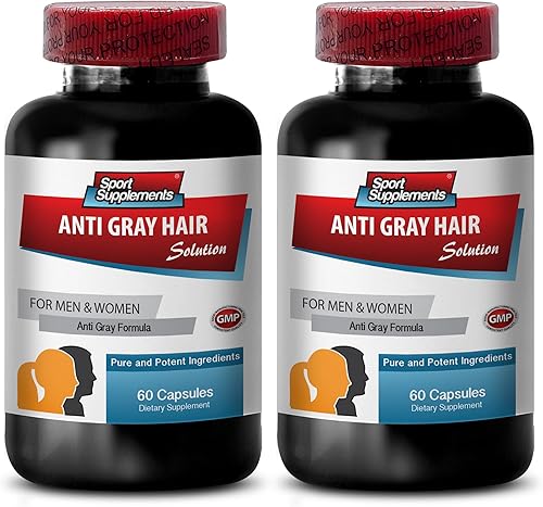Cápsulas de ácido fólico - Anti Gray Hair - Canas lejos, productos naturales para el crecimiento del cabello, suplementos para el crecimiento del