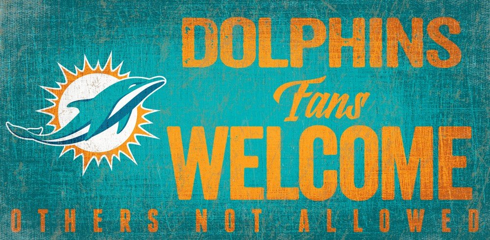 Fan Creations Miami Dolphins Fans Welcome Sign, Multi
