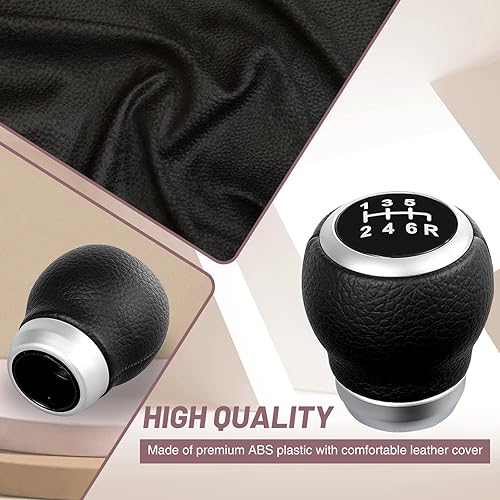 Miniatura 4 de Pomo de Palanca de Cambios Manual Pomo de Palanca de Cambios de Cuero PU de 6 Velocidades de Reemplazo para Subaru WRXSTI 2015-2022 Varilla de