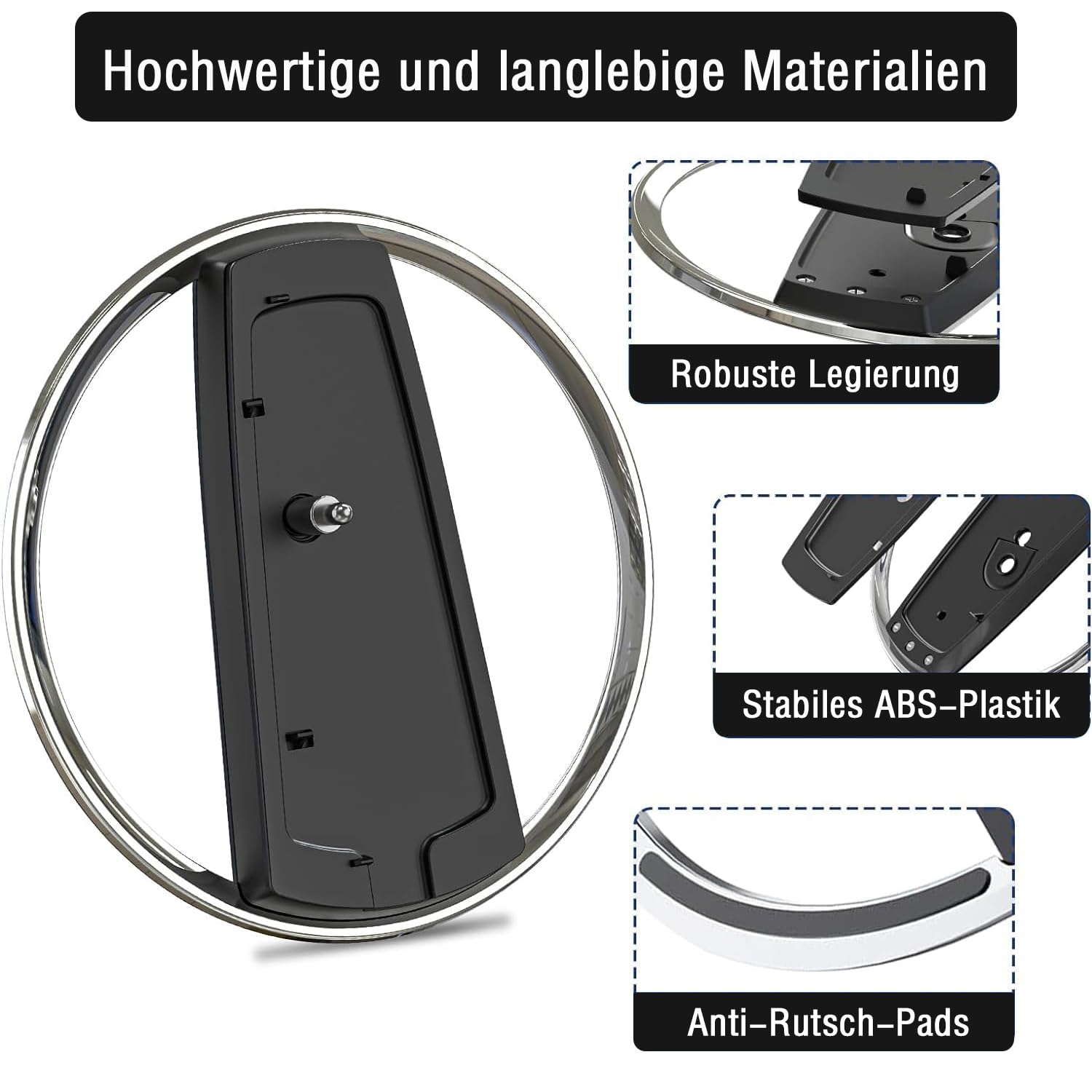 Vertikaler Standfuß für PS5 Slim Konsole, Disc und Digital Edition, Anti-Rutsch Basis, Schwarz