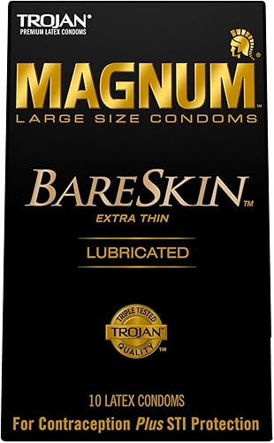 Miniatura 10 de Trojan Magnum Bareskin - Condones de tamaño grande 10 unidades