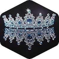 Vista 41 de Kamirola - Corona de reina y tiaras corona de princesa para mujeres y niñas, diademas de cristal para novia, princesa para bodas y fiestas (01)