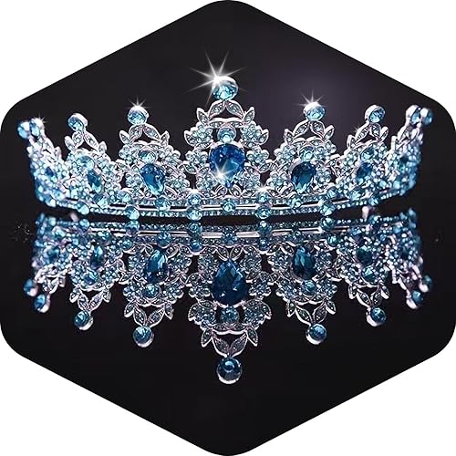Miniatura 246 de Kamirola - Corona de reina y tiaras corona de princesa para mujeres y niñas, diademas de cristal para novia, princesa para bodas y fiestas (01)