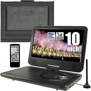 ポータブルDVDプレーヤー 10.1インチ 地デジ 車載用 ホルダー リージョンフリー 充電 フルセグ 180度回転 高画質液晶 スクリーン 大容量充電バッテリー 車 cprm対応 10V 10型 【国内メーカー12ヶ月保証】 g004 商品名