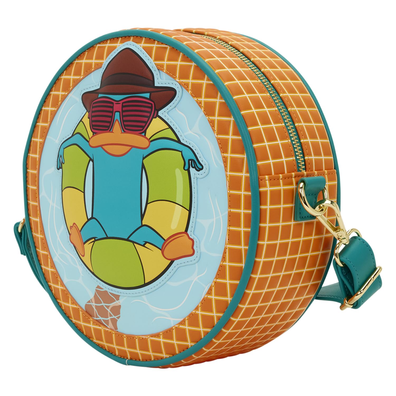 Loungefly Disney : Phineas et Ferb – Perry l'ornithorynque – Bretelles réglables – Sac à bandoulière – Idéal pour les enfants et les adultes – Sacs de collection