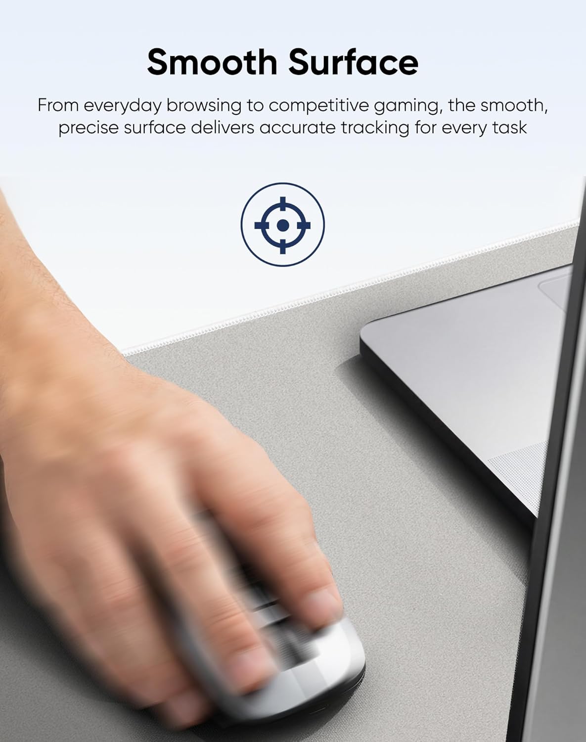 Reniteco Waterproof Large Gaming Mouse Pad with Durable Stitched Edges, Non-Slip Rubber Base, Grainy Jacquard Mouse Mat Desk Pad for Home Office Gaming, 35.4''x15.7''x0.12'', Matte Beige