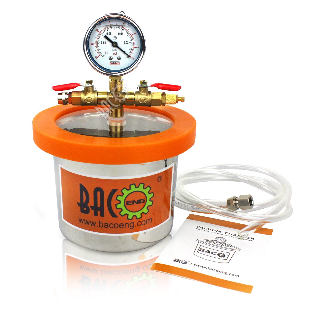 BACOENG 2 Quart Vacuum Chamber Kit with 3.6 CFM 1 Stage Vacuum Pump HVAC: Industrial & Scientific