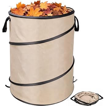 Garden Waste Bag - Pop Up Garden Bag 37 L Foldable Oxford Garden Bag with Large Capacity and Carry Handles for Gardening Camping and Leaf Collection