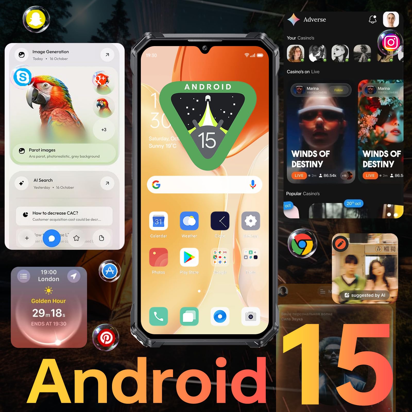 WP28E Rugged Smartphone 2026-10600mAh Telefono Indistruttibile | 16GB+64B/1TB Smartphone Rugged, 6.52" Celluare Antiurto, 13MP Cellulare Impermeabile, Android 15/4G Dual SIM/OTG/NFC, Nero