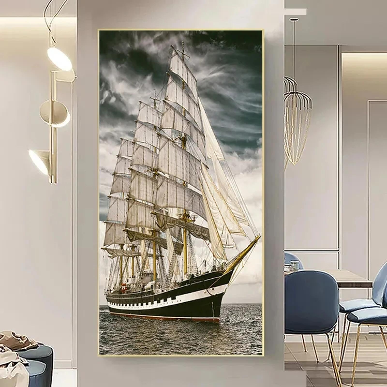 Grand voilier impressions toile HD tableau marin geant - 8
