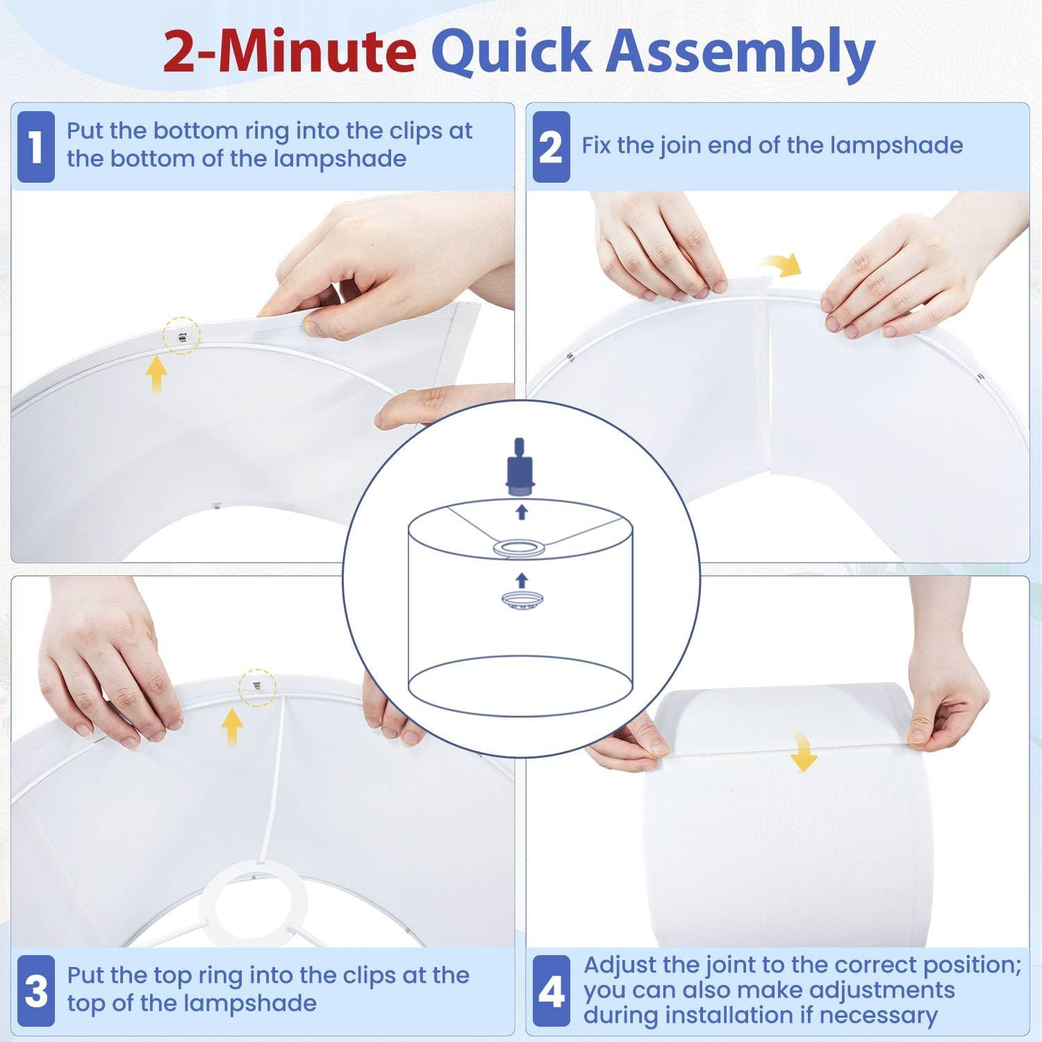 Linen Drum Lamp Shades Set of 2, 13''Wx10"H, Western Striped Cowboys Horses Rustic Mid Century Cowboy Horse Replacement Lampshades for Floor Lamps Table Lamps Modern Farmhouse Lampshade Easy Assembly