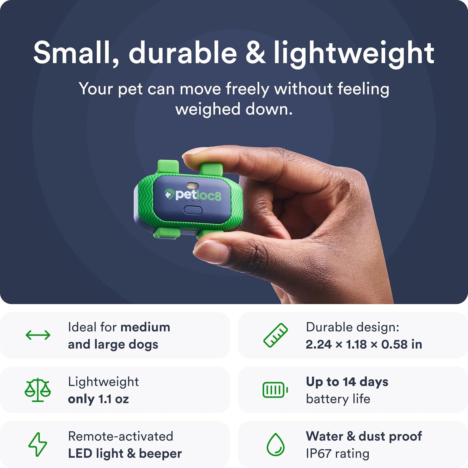Rastreador GPS para perros – El rastreador de perros se adapta al collar de tus mascotas, impermeable, geofencing controlable por aplicación inteligente e historial de ubicación de mascotas (perro - 4