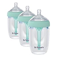 Vista 8 de Dr. Talbot's Botellas anticólicos de silicona – (2 unidades) biberones autoferilizantes para recién nacidos – 5 oz – Blanco