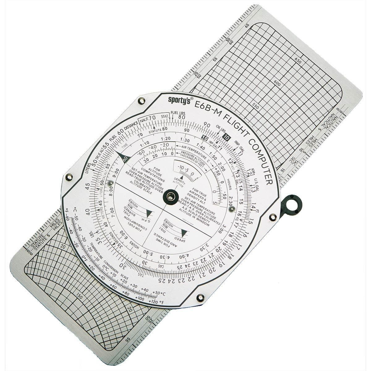 Sporty’s Manual E6B Flight Computer for Pilots, Aluminium