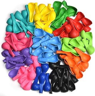 Kolavia 100 Pack 12 Inch Latex Party Balloons - Thick Durable Assorted Rainbow Colors for Birthdays, Weddings, Helium Balloons