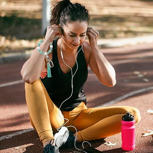 Miniatura 7 de PAKASEBOXES Cordones para llaves, juego de cordón de cuello largo y llavero de pulsera, bonito llavero para mujer, regalo del día de la madre