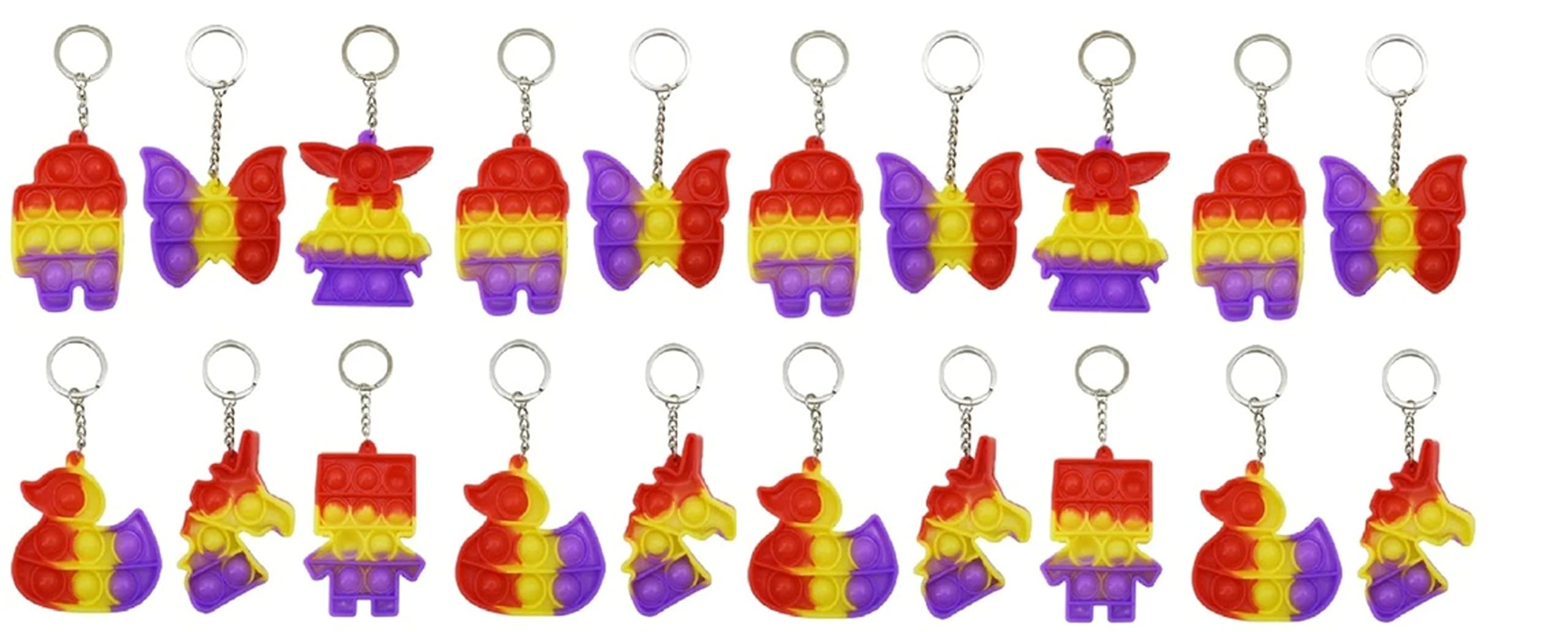 Birthday Return gift Pop It bunch ring Keychain Best Birthday Return Gifts for Kids Birthday Party- Girls Poppit Gifts for girls boys kids children Cradle baby naming cermony Return Gift 20 Numbers