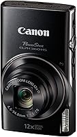 Canon PowerShot ELPH 360 HS Digital Camera: 12x Optical Zoom, Image Stabilization, Wi-Fi NFC, 20.2MP CMOS - Black