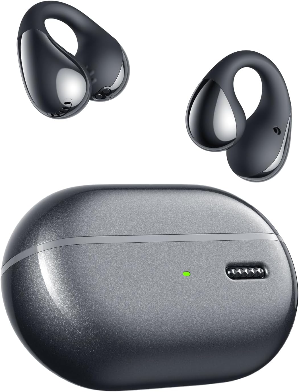 PearlClip Open Ear Headphones Black Earbuds