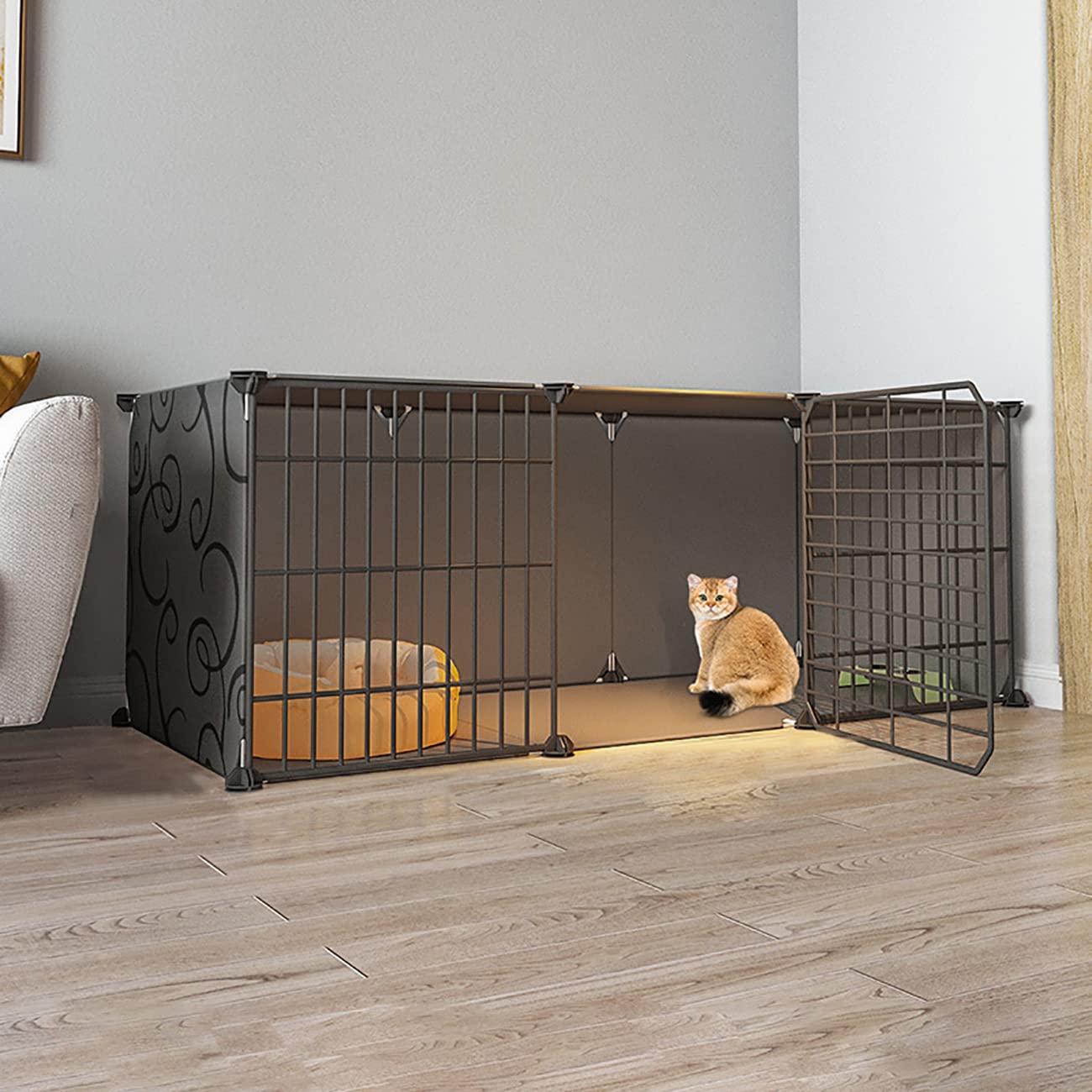 Amazon.co.jp: 猫 ケージ ステップ 小型 ネコ ケージ 折りたたみ 