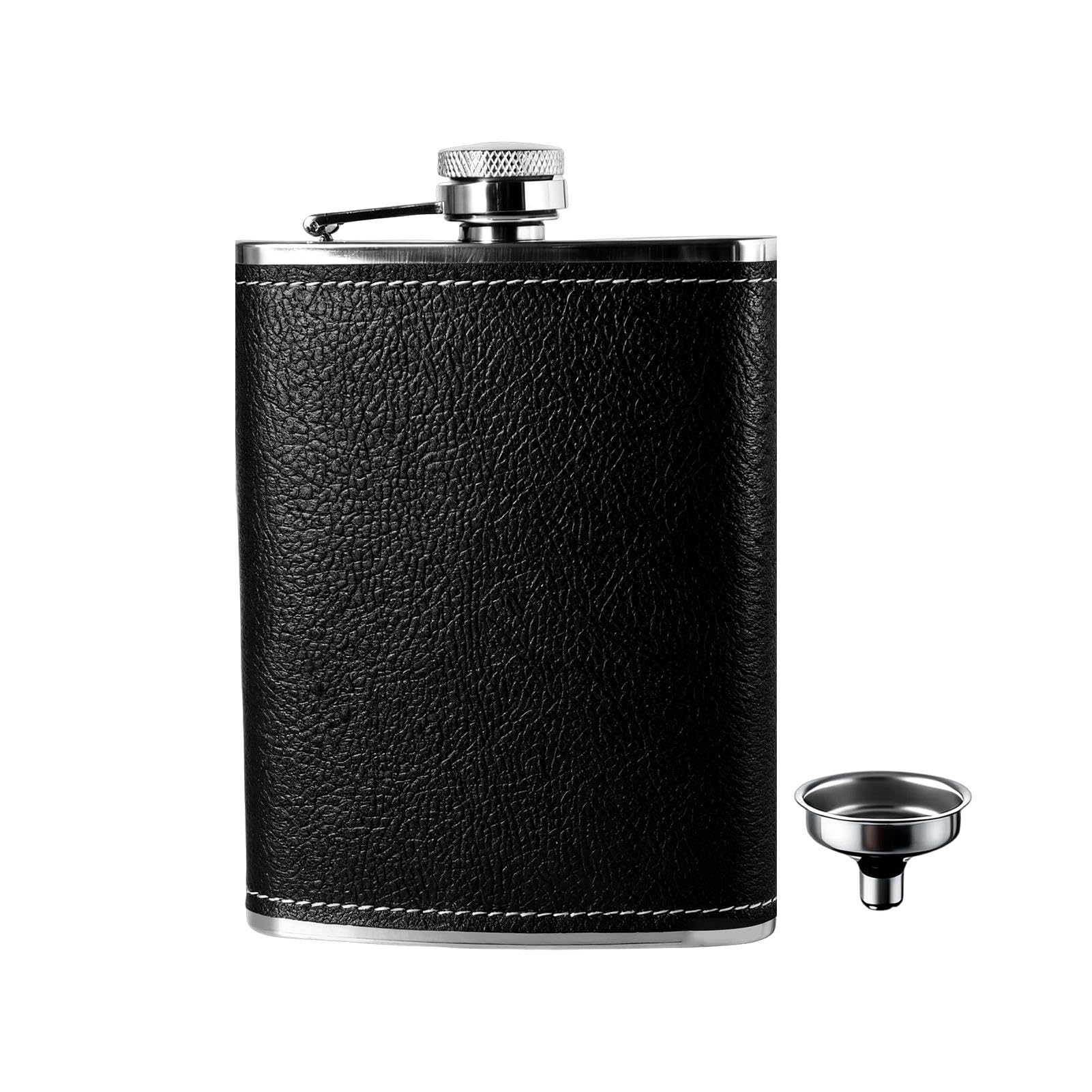 Zolventiq 8Oz Hip Flask for Men Women, 304 Stainless Steel Portable Whiskey Flask with Funnel for Camping, Hiking, Climbing, Barbecue, Outdoor Activities