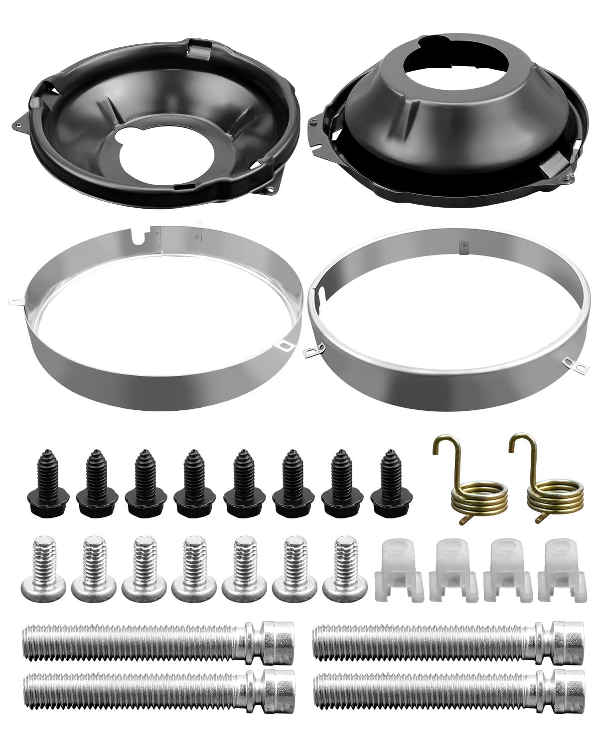 28 Pcs Headlamp Retaining Ring & Mounting Bucket Fit for Chevrolet Chevy II 1968 Camaro 1967-1969 Nova 1968-1970 Monte Carlo 1970 Replace H00001-EB