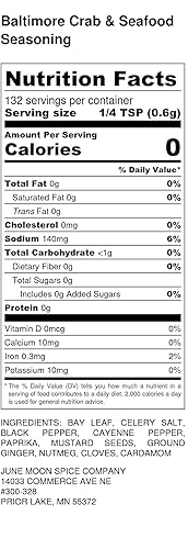Miniatura 2 de Condimento de cangrejo y mariscos Baltimore  Coctelera grande  Sin calorías  Sin grasa  Sin azúcar  Fabricado en lotes pequeños  Premium  Mezcla de