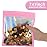 EONJOE 100-pack 77 inch mylar bags with clear window holographic resealable sealable packaging zip bag for small bussiness jewelry candy sample food packing supplies Pink