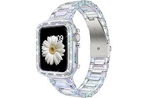 DABAOZA Compatible Clear Apple Watch Band with Case