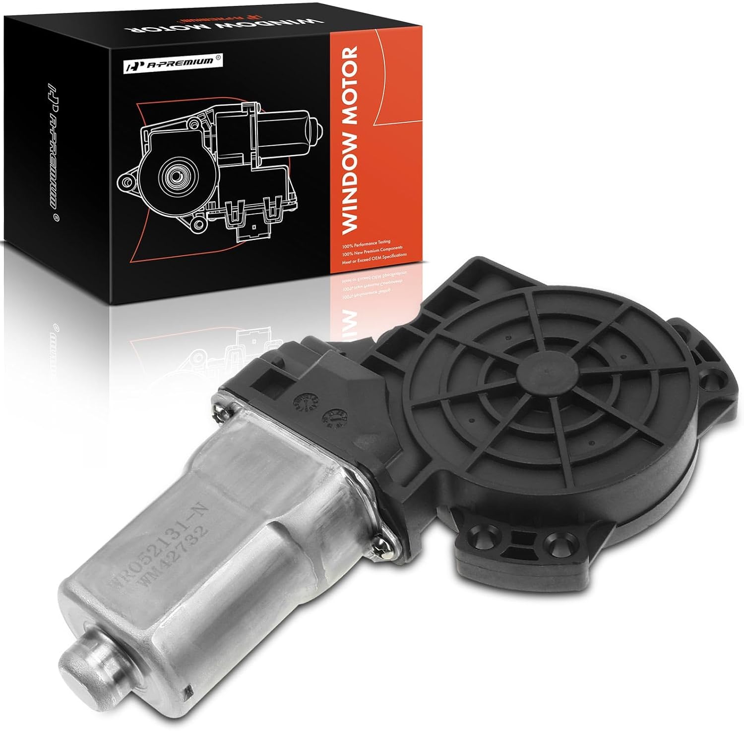 A-Premium Front Left Driver Side Window Lift Motor Compatible with Hyundai Santa Fe 2007-2012 Sport Utility, 2-Pin Connector (Without Auto-Up Function), Replace# 824502B000