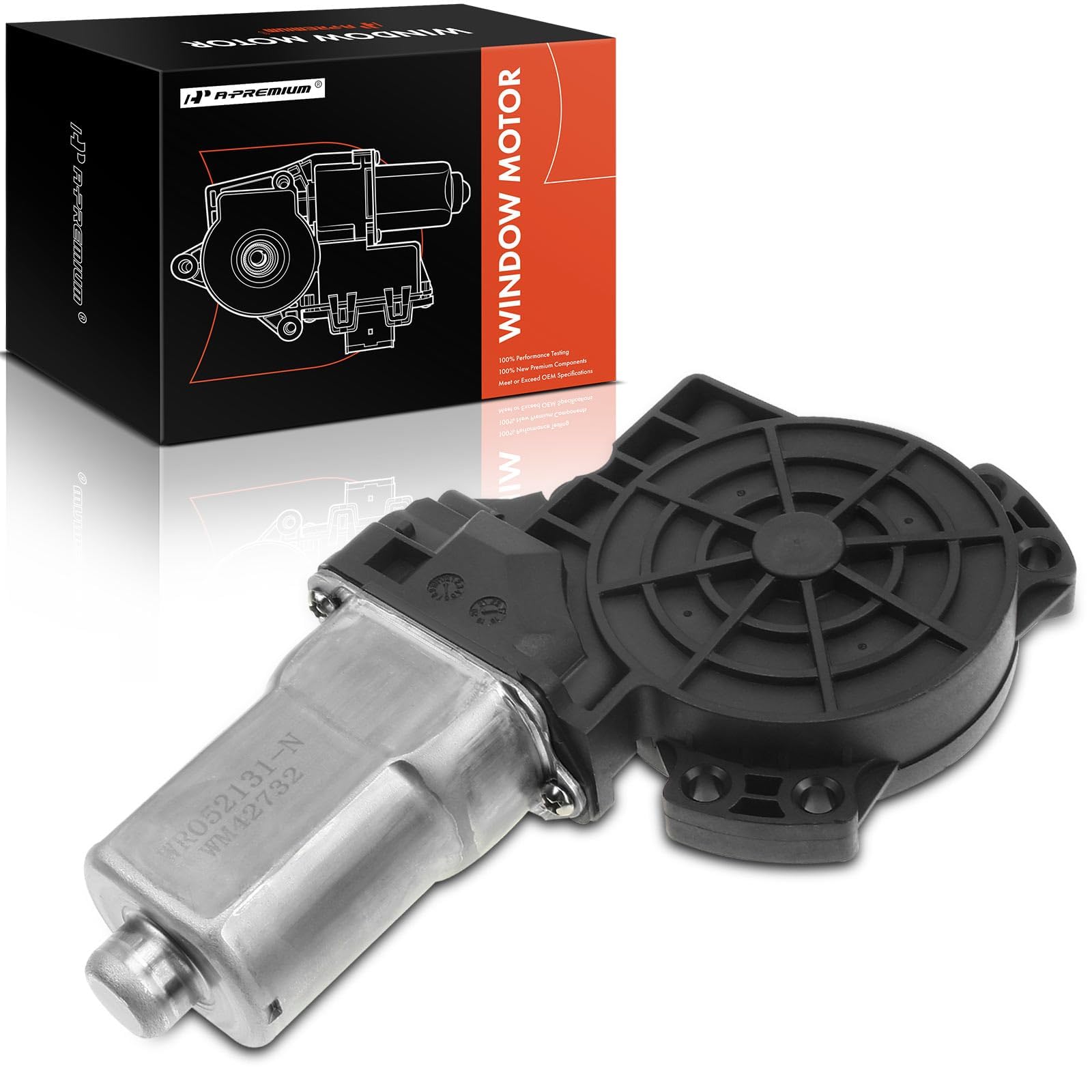 A-Premium Front Left Driver Side Window Lift Motor Compatible with Hyundai Santa Fe 2007-2012 Sport Utility, 2-Pin Connector (Without Auto-Up Function), Replace# 824502B000