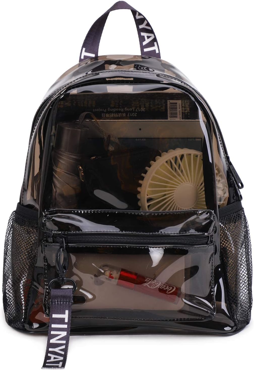 TINYATHeavy Duty Transparent Clear backpack See Through Clear Bag PVC Backpack for Gym, Concerts, Sports, Travel T9051