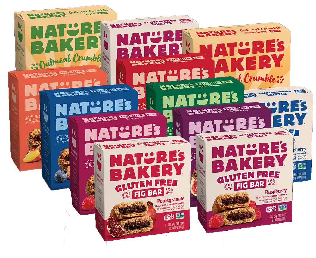Nature's Bakery Fig Bars variety case packs Gluten free Blueberry, Raspberry