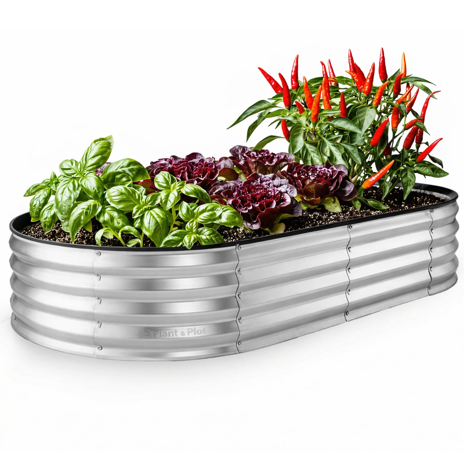 Plant & Plot Galvanized Raised Garden Bed